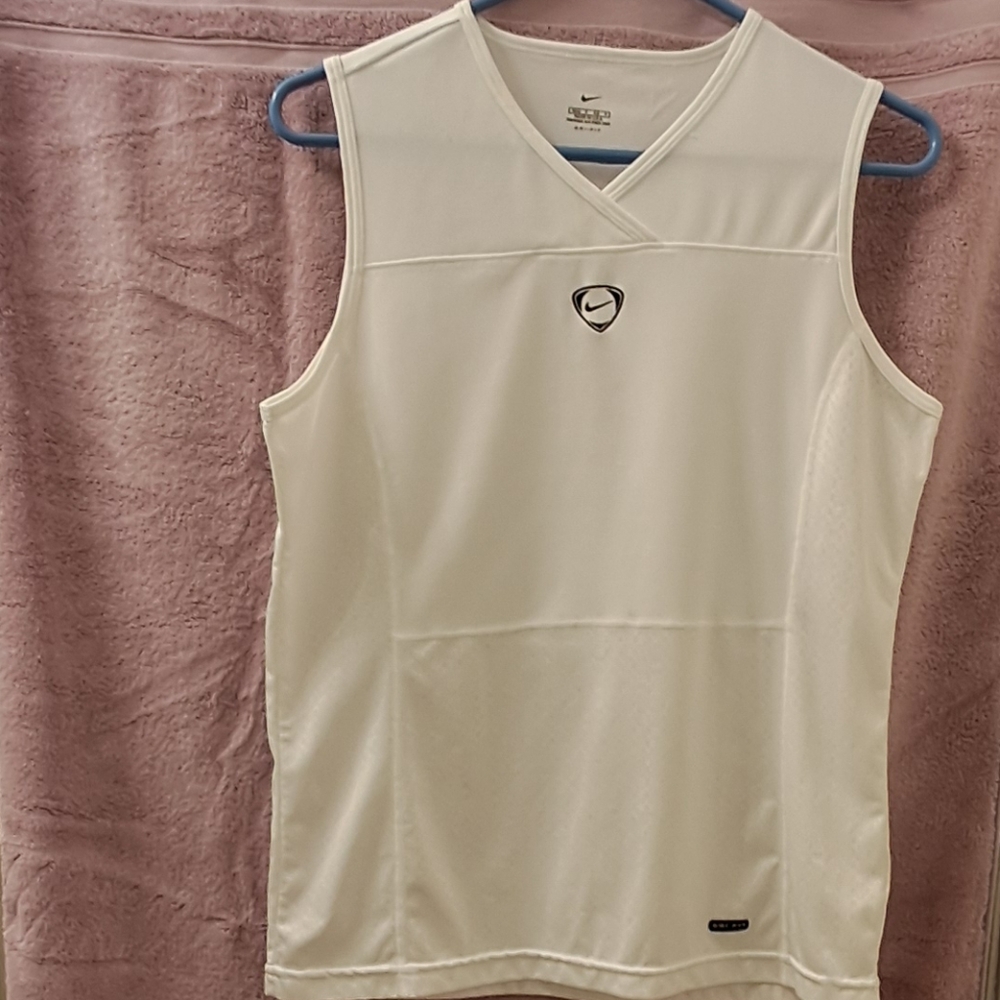 Nike White Sleeveless Athletic Top, size S(4-6)